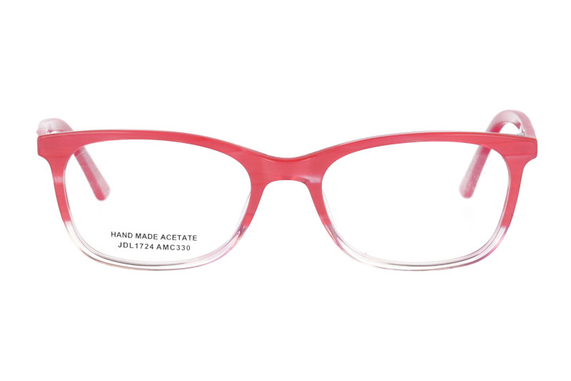 Acetate optical frame with spring hinge