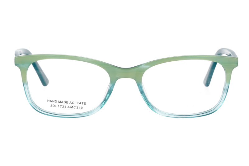 Acetate optical frame with spring hinge