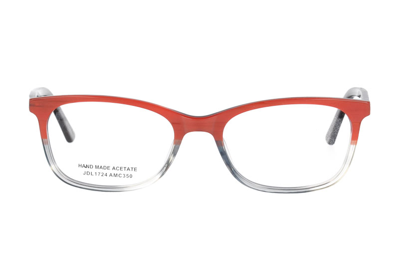 Acetate optical frame with spring hinge