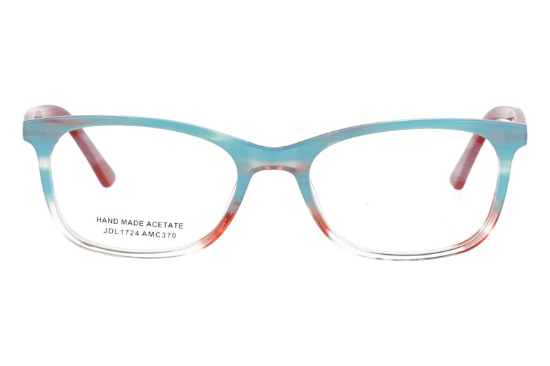 Acetate optical frame with spring hinge