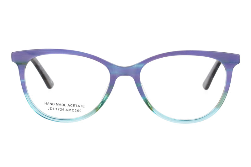 Acetate optical frame with spring hinge