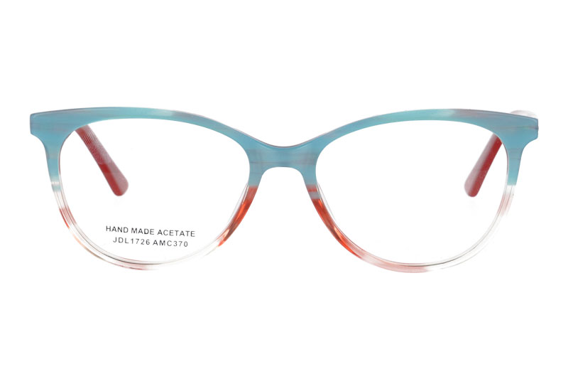 Acetate optical frame with spring hinge