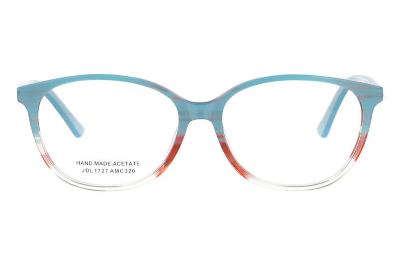 Acetate optical frame with spring hinge