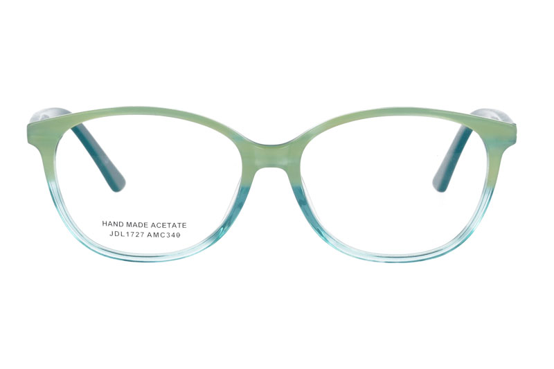 Acetate optical frame with spring hinge