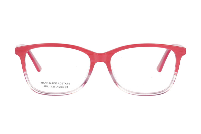 Acetate optical frame with spring hinge