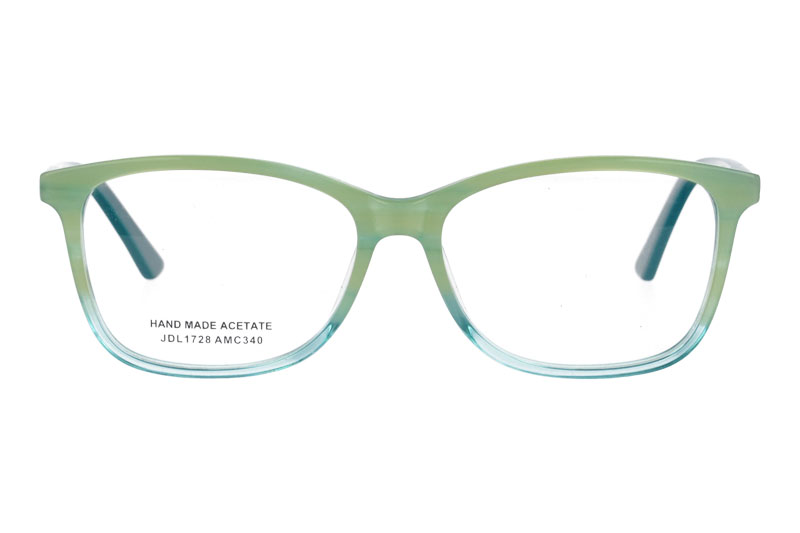 Acetate optical frame with spring hinge