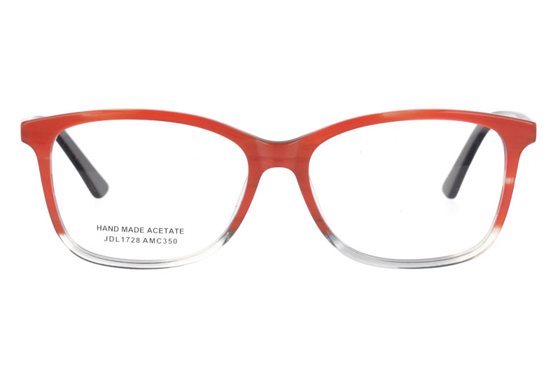 Acetate optical frame with spring hinge