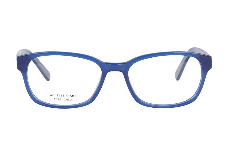 Acetate optical frame with spring hinge