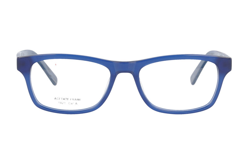 Acetate optical frame with spring hinge