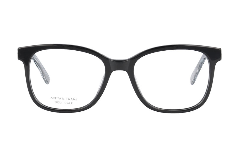 Acetate optical frame with spring hinge