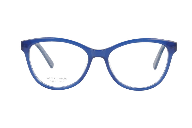 Acetate optical frame with spring hinge