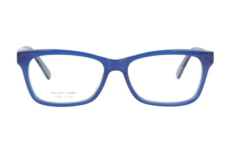 Acetate optical frame with spring hinge