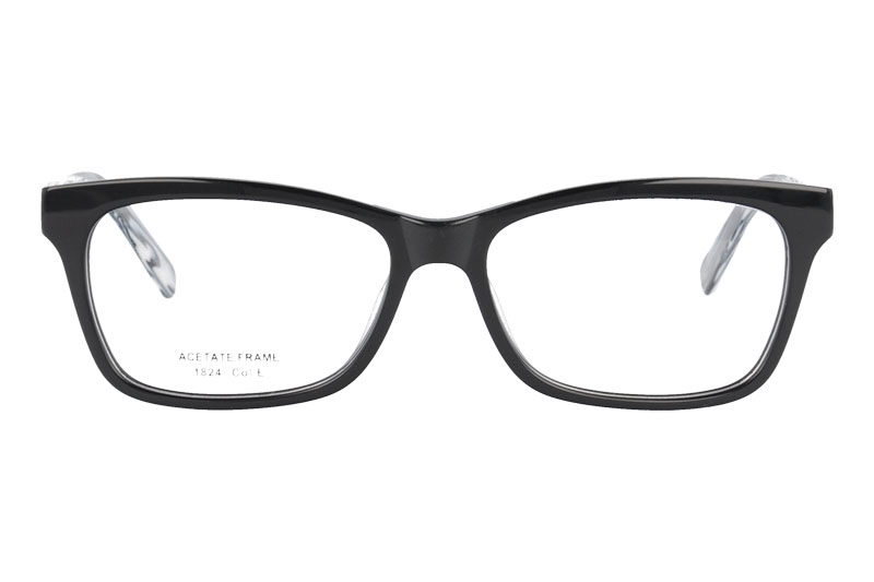 Acetate optical frame with spring hinge