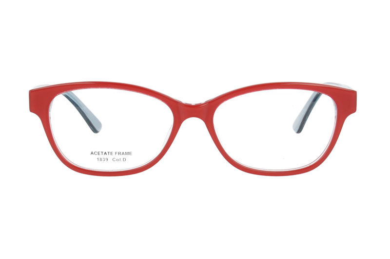 Acetate optical frame with spring hinge