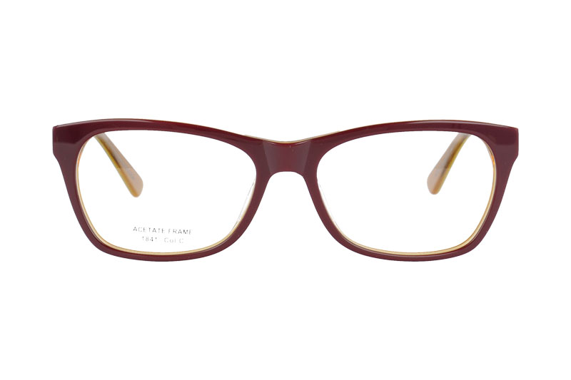 Acetate optical frame with spring hinge