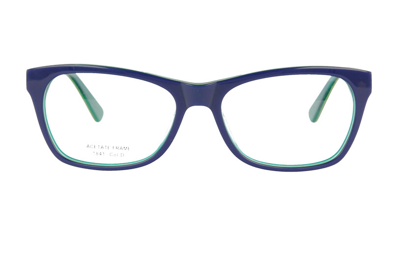 Acetate optical frame with spring hinge