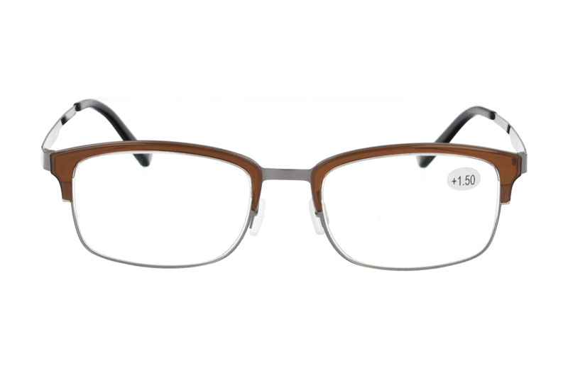 metal anti blue light reading eyeglasses with ADD :+100~+400