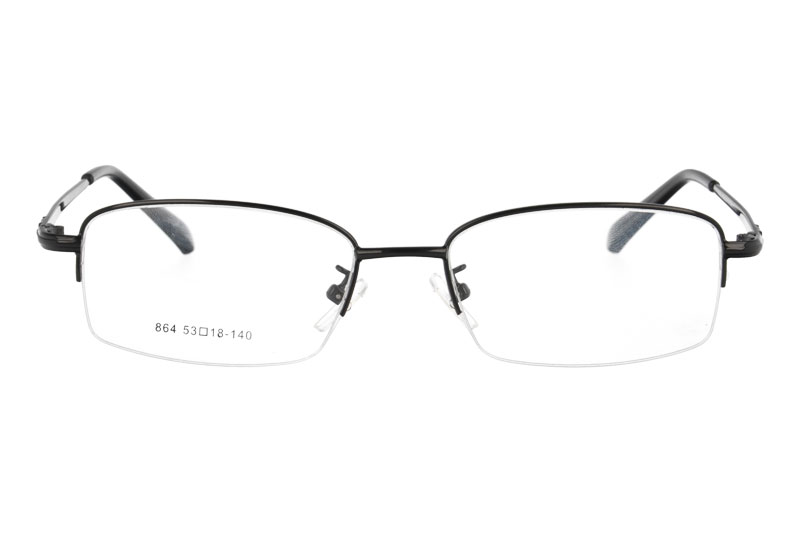 Metal half rim designer glasses optical frames eyeglasses