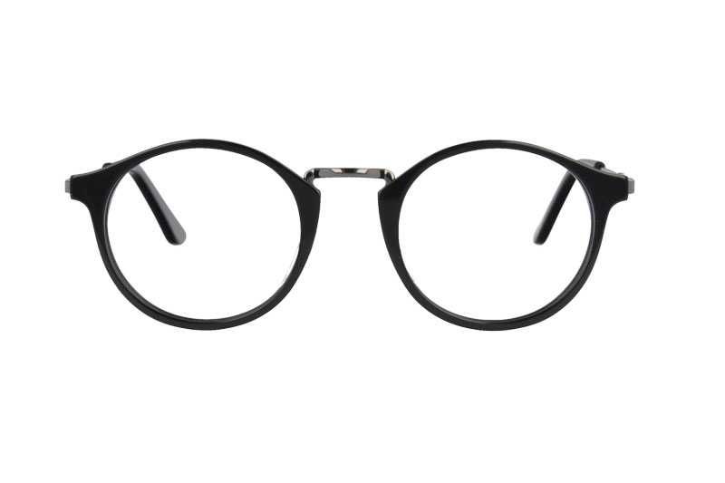 Acetate&metal glasses frame  round vintage Prescription Eyeglasses