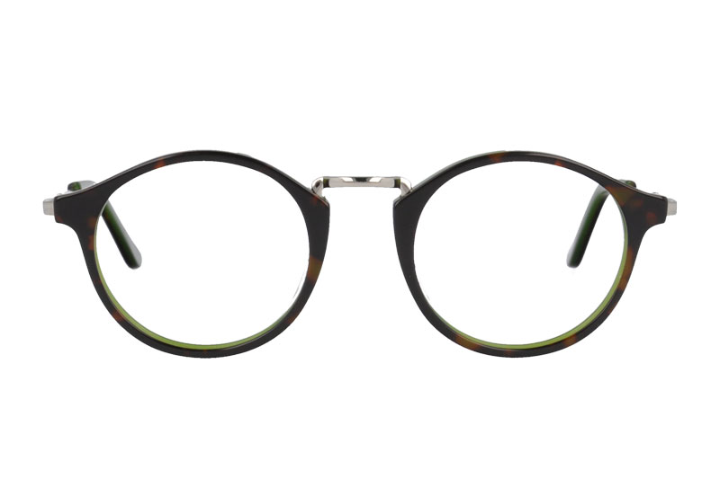 Acetate&metal glasses frame  round vintage Prescription Eyeglasses