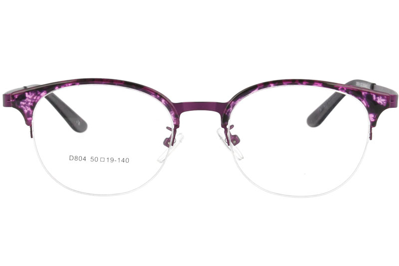 Acetate frames with superlasticity metal temple eyewear