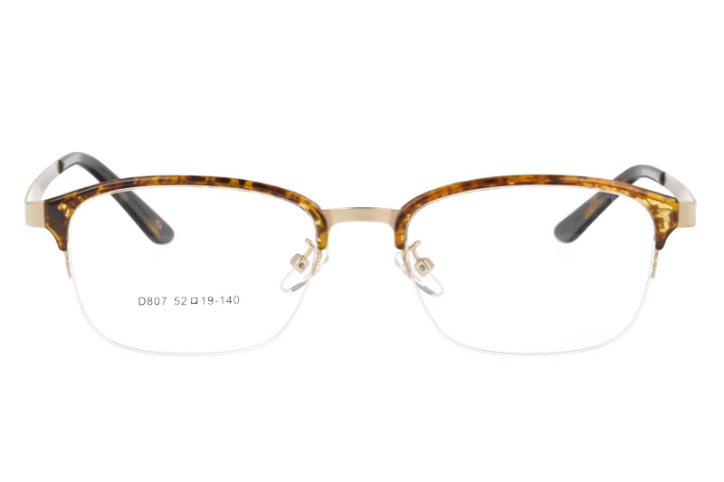 Acetate eyeglasses with superelasticity metal temple eyewear