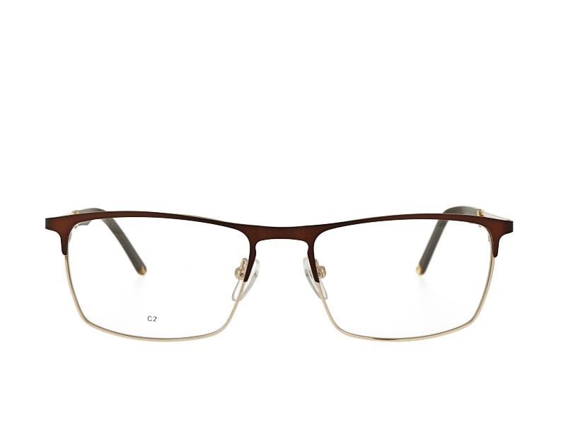 Unisex rectangel stainless steel eyeglasses