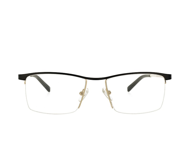 Unisex half rim designer metal  eyewear glasses