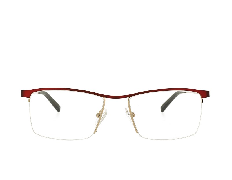 Unisex half rim designer metal  eyewear glasses