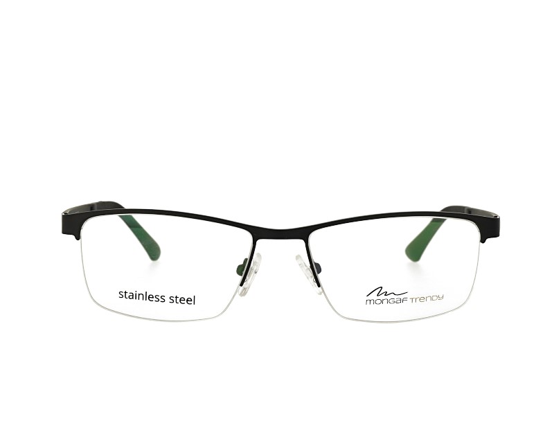 Man  rectangle metal frame with ultem temples  eyewear