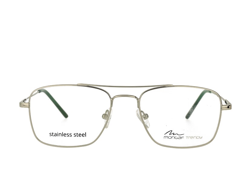 Square Mans designer double bridge metal eyewear