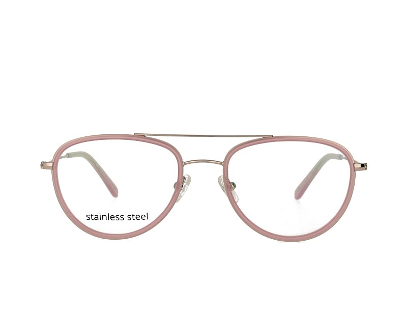 Aviator double bridge acetate andstainless steel mix optical frames eyewear