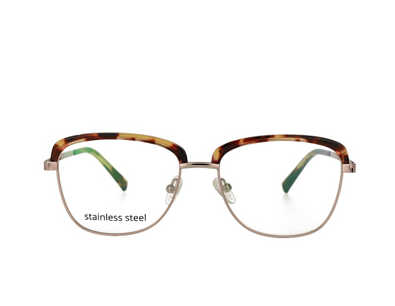 Butterfly acetate and metal combination prescription spectacles RX optical frames