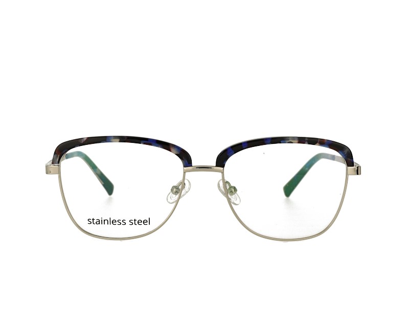 Butterfly acetate and metal combination prescription spectacles RX optical frames