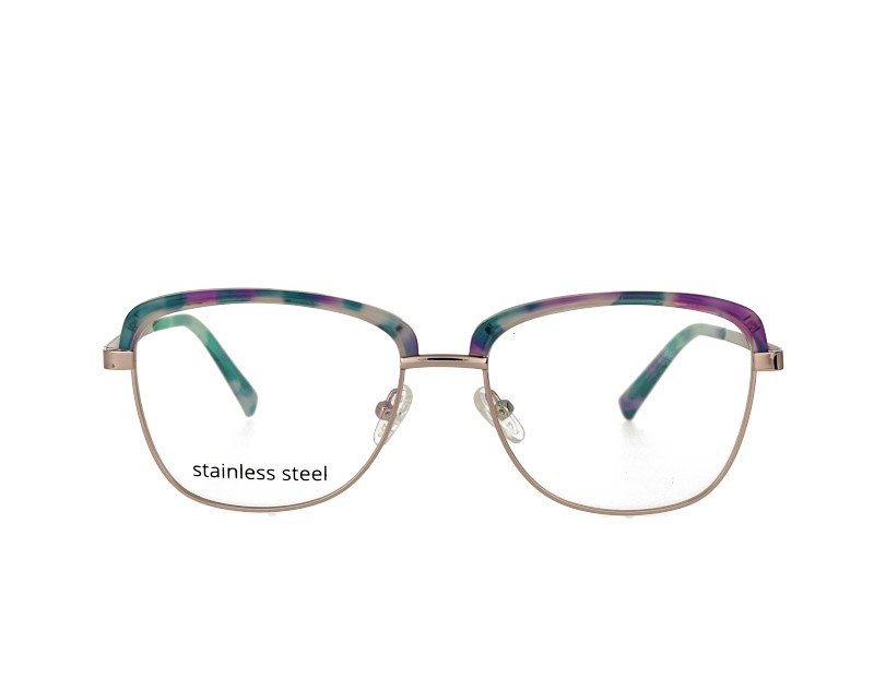 Butterfly acetate and metal combination prescription spectacles RX optical frames