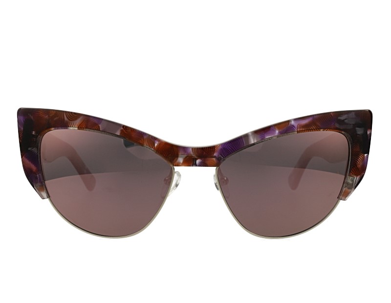 Cat Eye Acetate And Metal Combination Eyewear Polarized Sunglasses