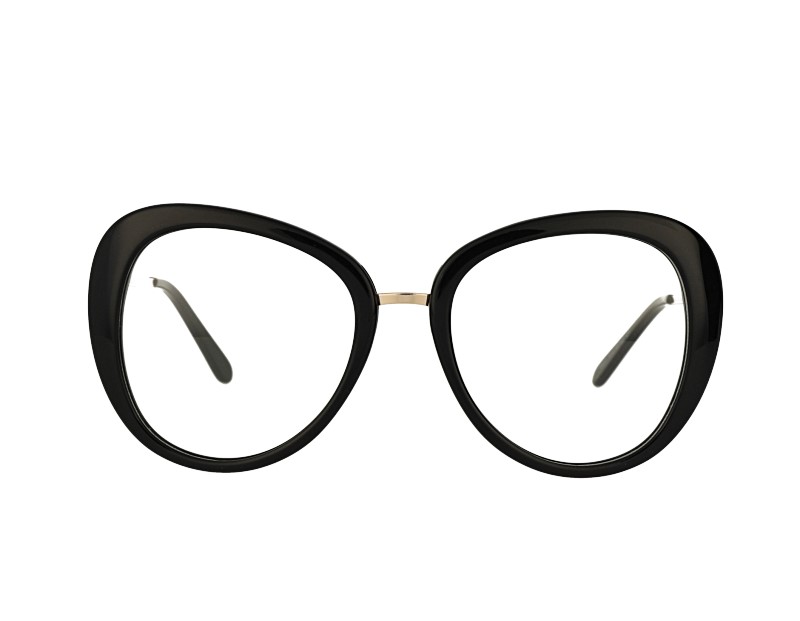 Womans Round acetate and metal combination eyewear glasses