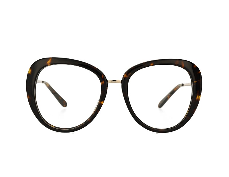 Womans Round acetate and metal combination eyewear glasses