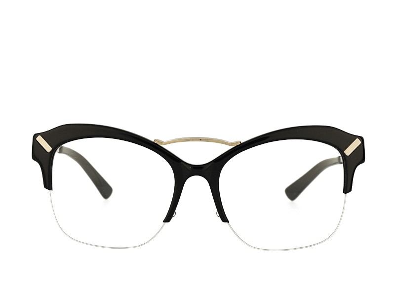 Cat eye Acetate and stainless steel combination eyeglasses eyewear