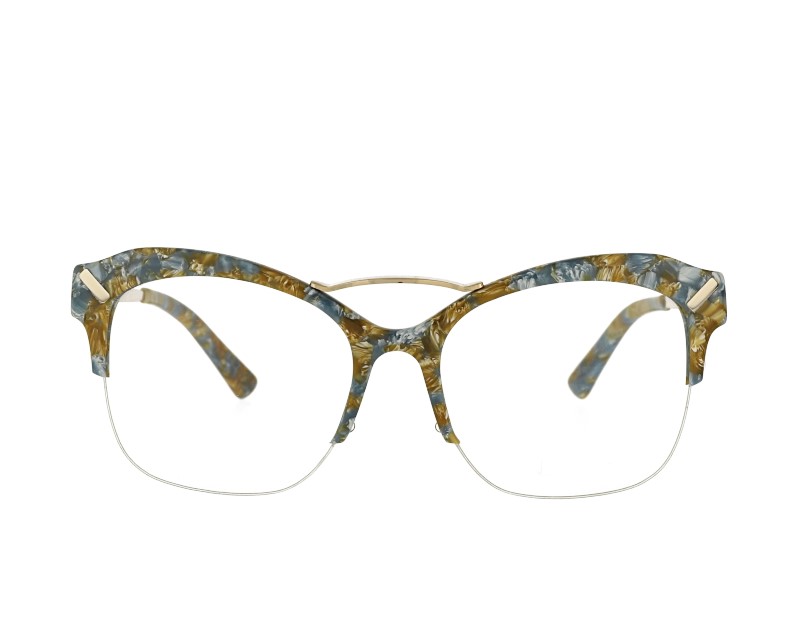 Cat eye Acetate and stainless steel combination eyeglasses eyewear
