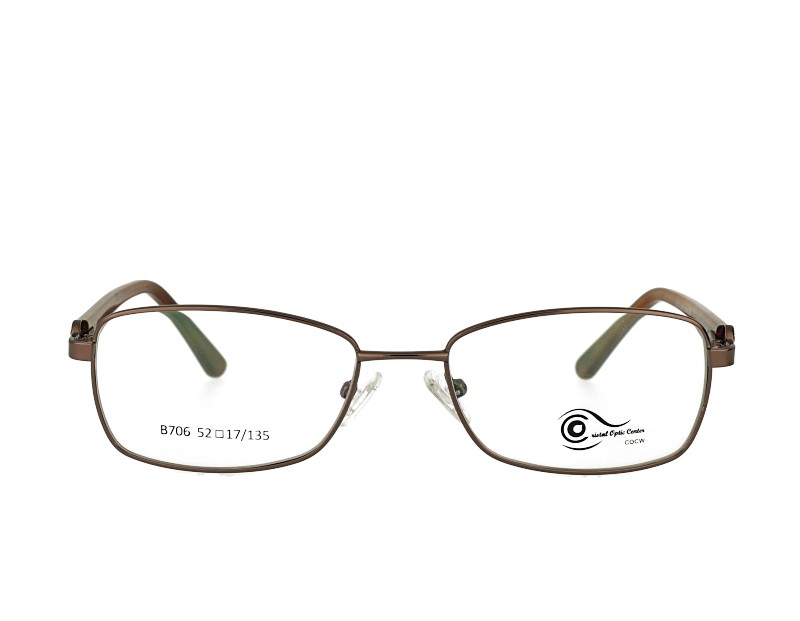 Unisex rectanglel stainless steel  metal eyeglasses
