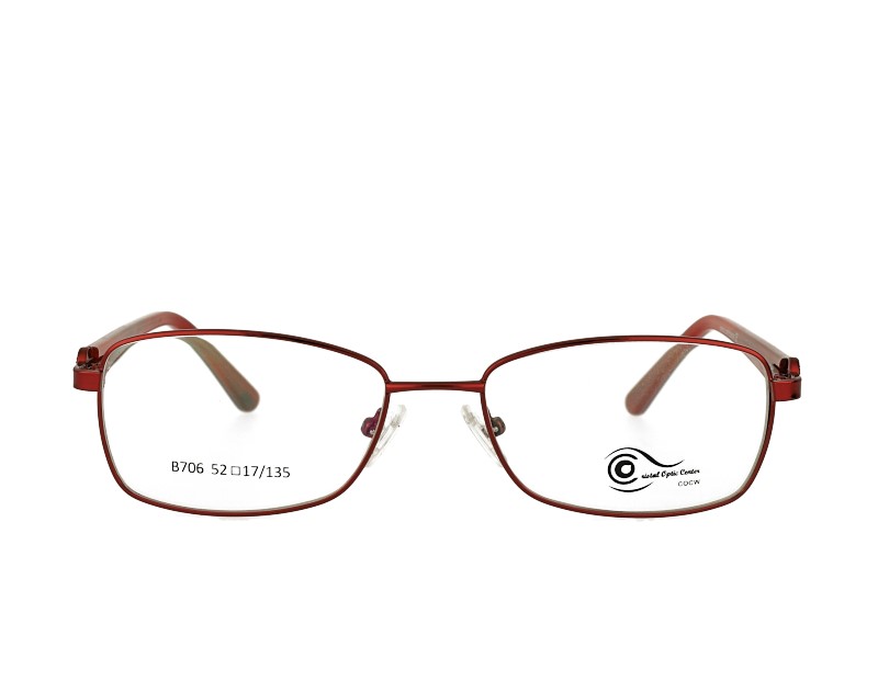 Unisex rectanglel stainless steel  metal eyeglasses