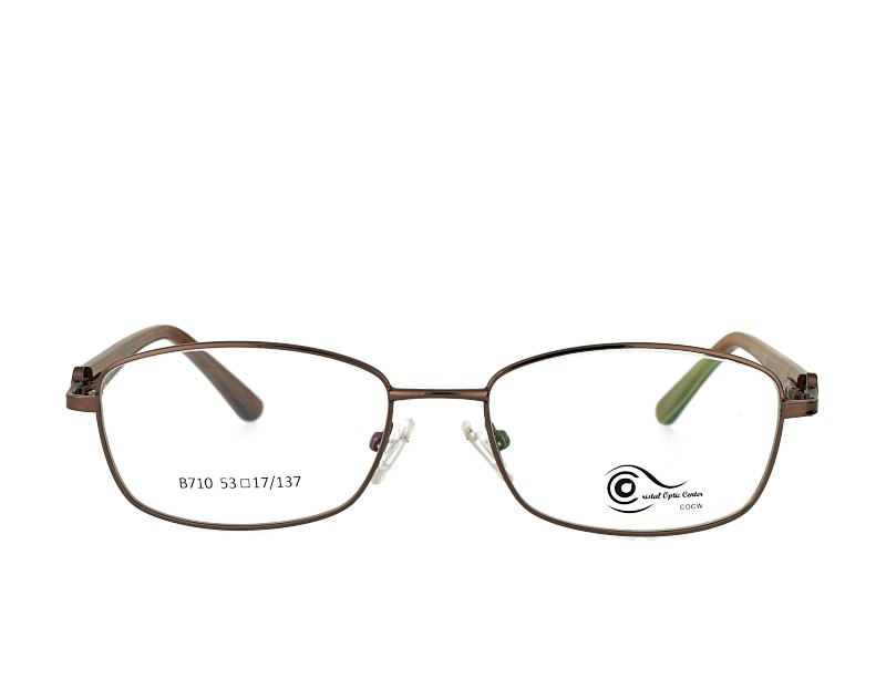 Unisex half rim stainless steel  metal eyeglasses