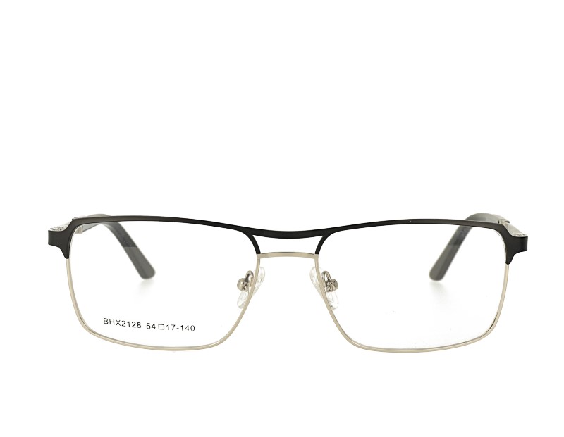 Mans double bridge Full rim metal frame eacetate temple with spring hinge