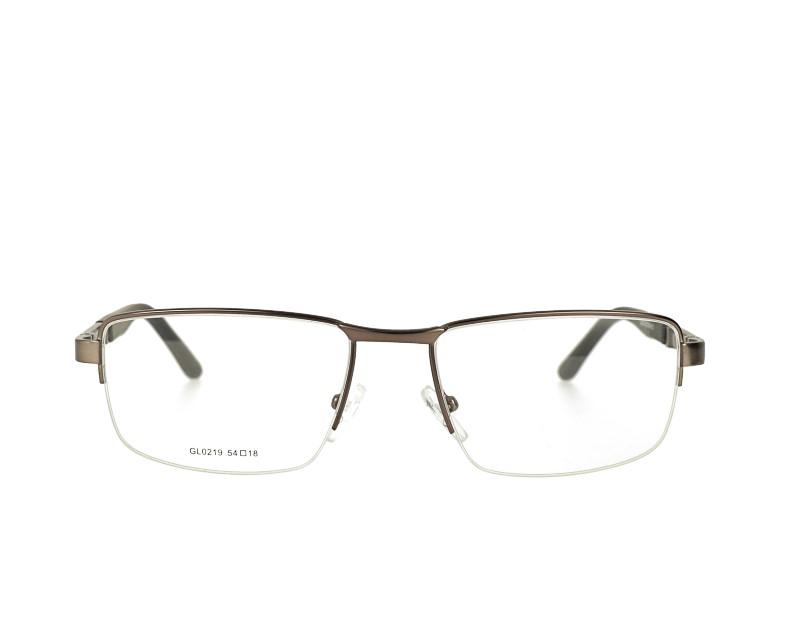 Mans Half rim metal optical glasses with spring hinge