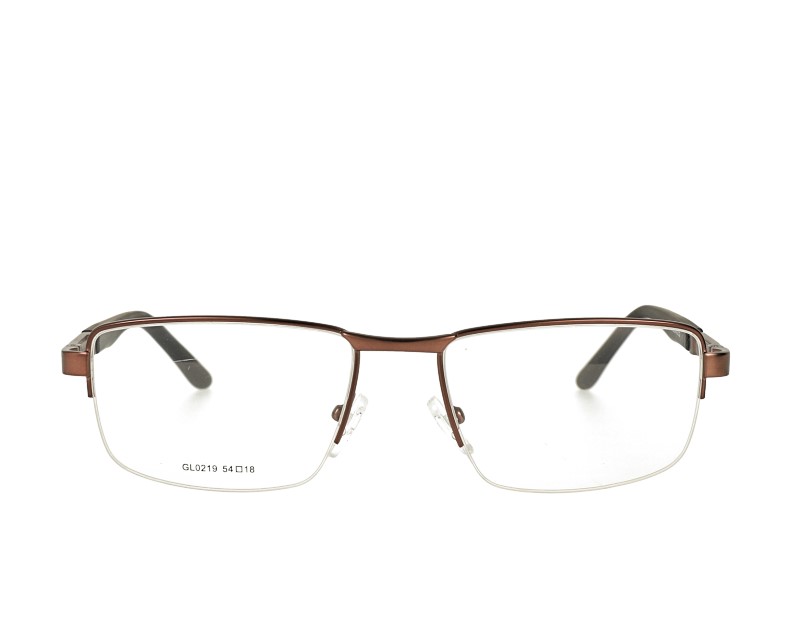 Mans Half rim metal optical glasses with spring hinge