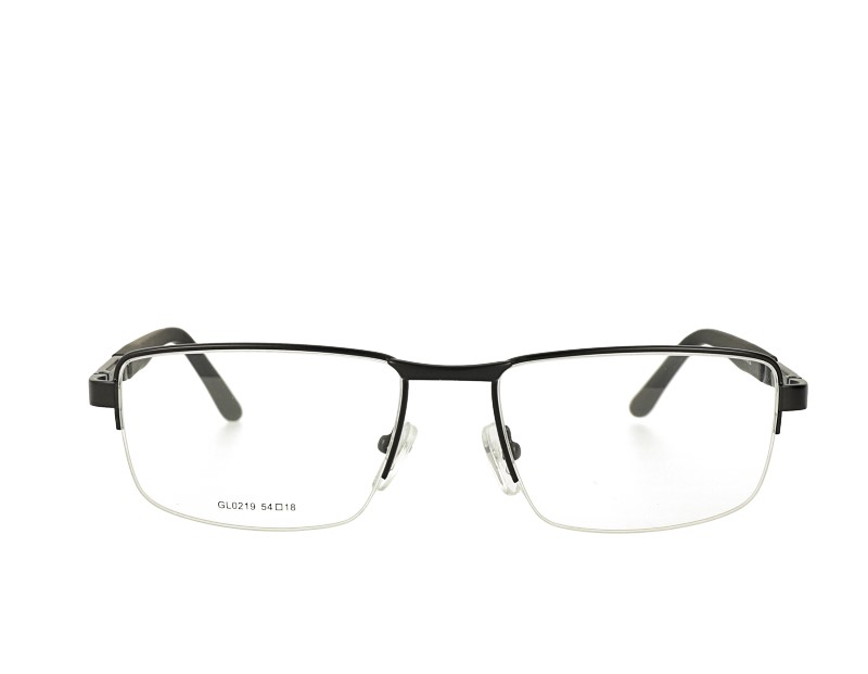 Mans Half rim metal optical glasses with spring hinge