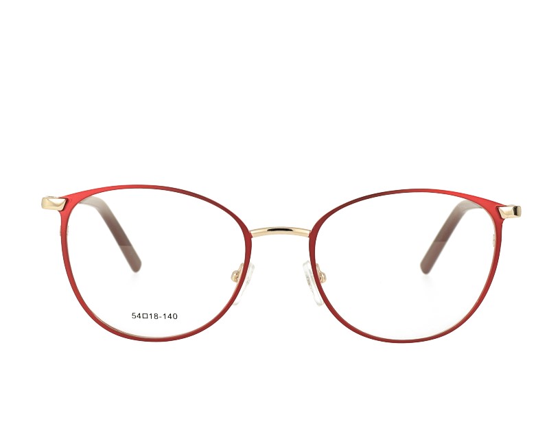 Oval Womans metal Prescription Optical Eyewear With spring hinge