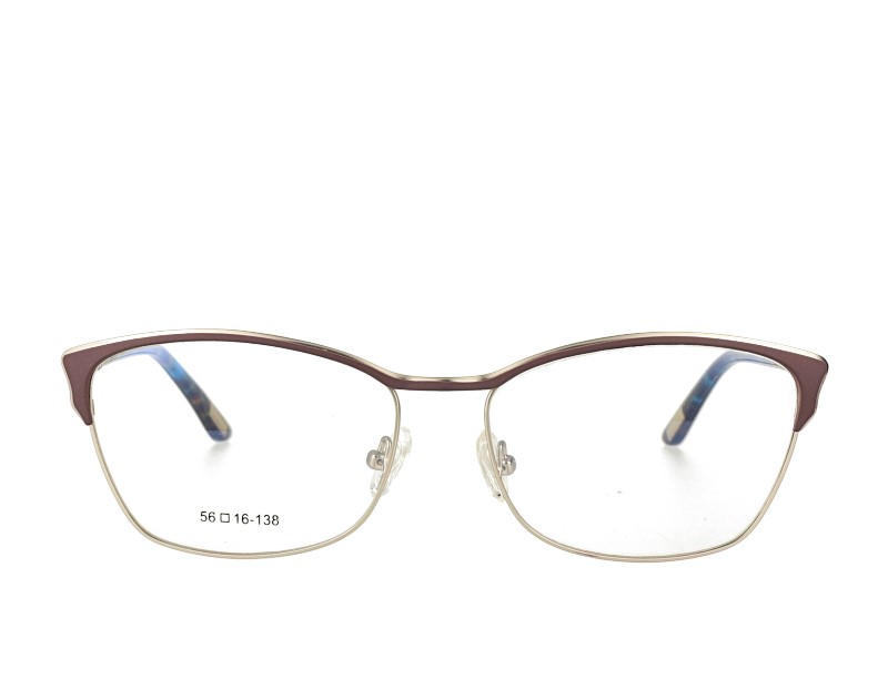 Metal Optical Eyewear Cat Eye Shape Acetate Temple