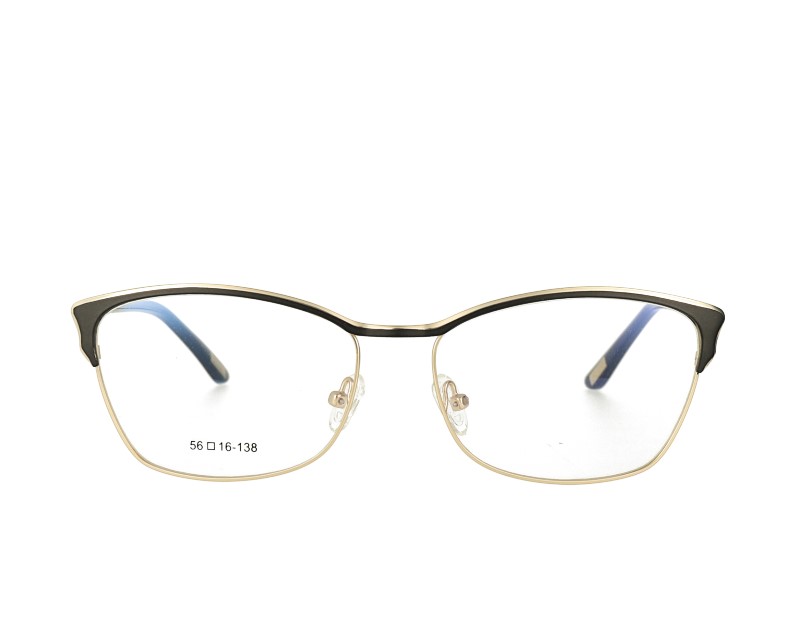 Metal Optical Eyewear Cat Eye Shape Acetate Temple